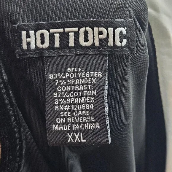 Hot Topic Black & White Collar Velvet Mini Dress Women's Size XXL Fit & Flare - Picture 7 of 11